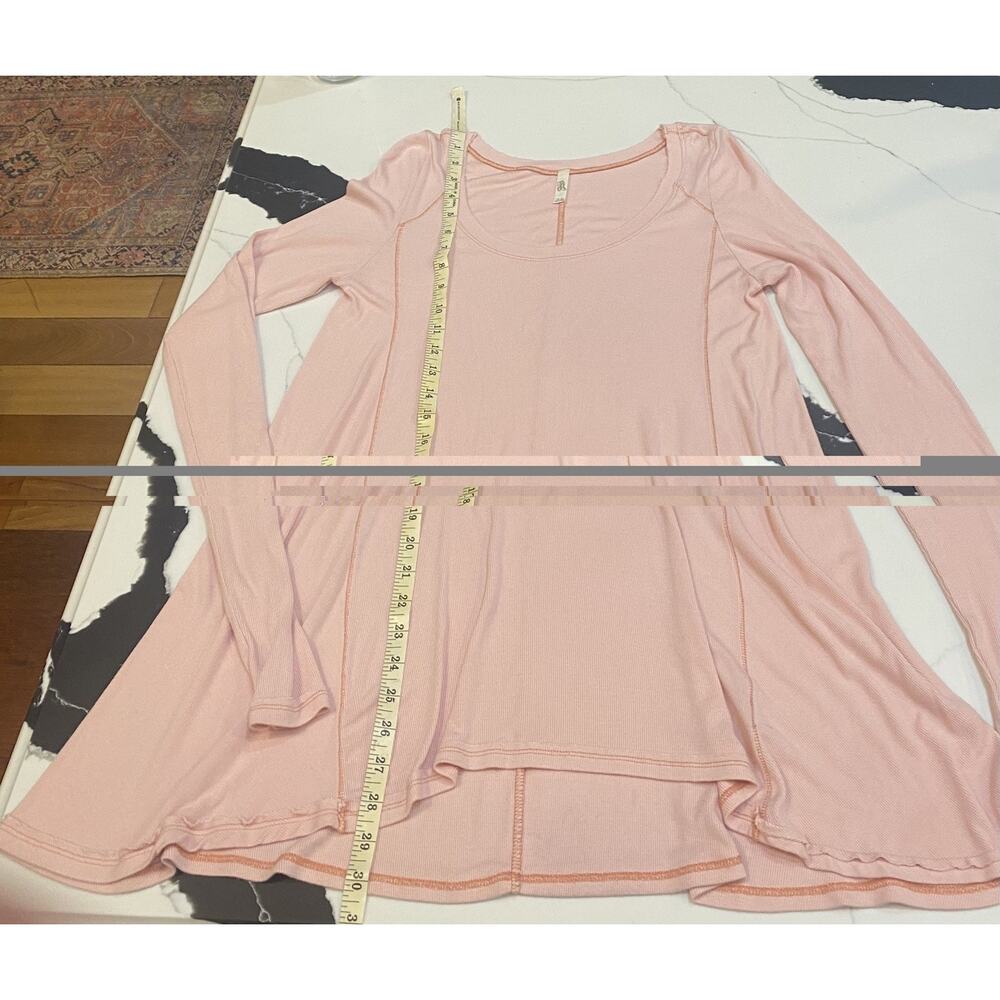 Free People January Oversized Pink Henley Size Medium - Picture 5 of 7